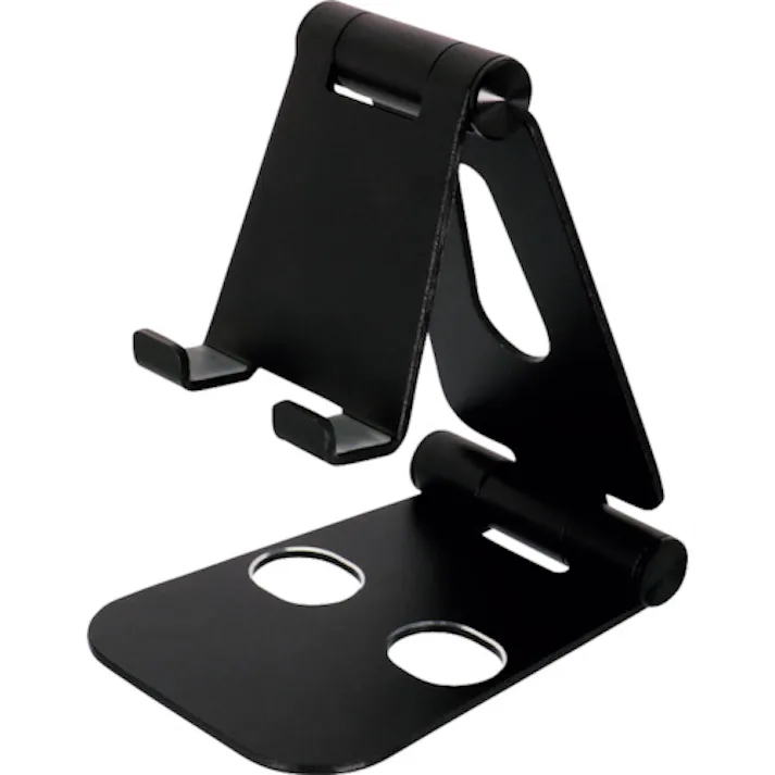 【CAINZ-DASH】オウルテック スマートフォン / タブレット対応 充電しながら角度調整できるアルミスタンド OWL-STD03-BK【別送品】