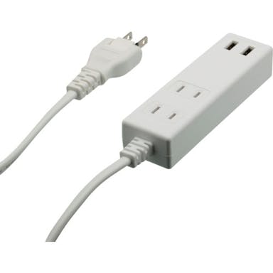 【CAINZ-DASH】オウルテック 自動的に最適な電流でかしこく充電　スマートＩＣ搭載　ＵＳＢ充電ポート付スマートＯＡタップ【別送品】