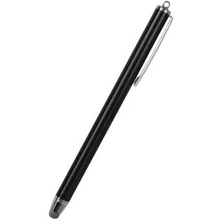 【CAINZ-DASH】オウルテック ゲームや写真の落書きもスラスラ描ける摩擦に強い導電繊維タイプ ストラップホール付き タッチペン OWL-TPSE05-BK【別送品】