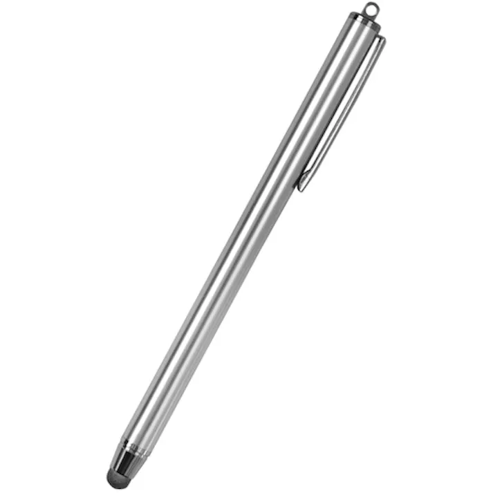 【CAINZ-DASH】オウルテック ゲームや写真の落書きもスラスラ描ける摩擦に強い導電繊維タイプ ストラップホール付き タッチペン OWL-TPSE05-SI【別送品】