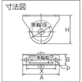 【CAINZ-DASH】ヨコヅナ ロタ・重量戸車　５０ｍｍ　Ｖ型 WHU-0505【別送品】