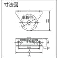 【CAINZ-DASH】ヨコヅナ ロタ・重量戸車　６０ｍｍ　Ｖ型 WHU-0605【別送品】