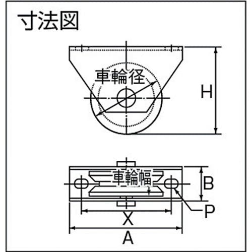 CAINZ-DASH】ヨコヅナ ロタ・重量戸車 １２０ｍｍ Ｖ型 WHU-1205【別送