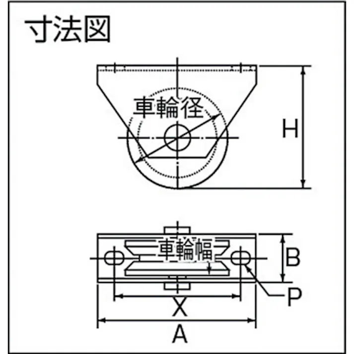【CAINZ-DASH】ヨコヅナ ロタ・重量戸車 120mm V型 WHU-1205【別送品】