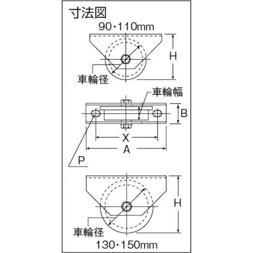 CAINZ-DASH】ヨコヅナ ロタ・ステンレス重量戸車 車輪径９０ｍｍ 平型