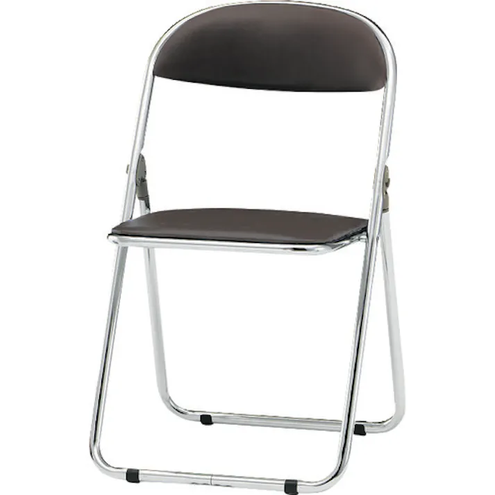 【CAINZ-DASH】藤沢工業 パイプ椅子 シリンダ機能付 スチールパイプ ブラウン CF-300M【別送品】