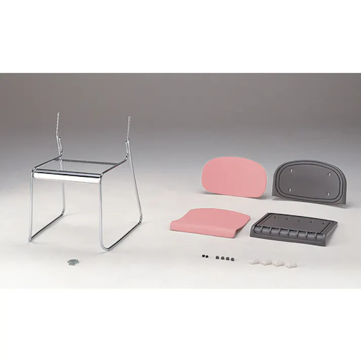 【CAINZ-DASH】藤沢工業 ミーティングチェア(スタッキング) ビニールレザー リーフグリーン FNM-10L-LG【別送品】