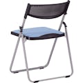 【CAINZ-DASH】藤沢工業 アルミパイプ椅子　座面パッド付折りたたみチェア　ライトブルー NFA-700-LBL【別送品】