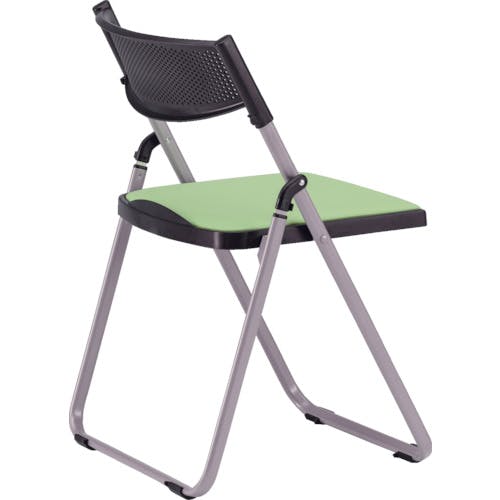 【カインズ】【CAINZ-DASH】アルミパイプ椅子　座面パッド付折りたたみチェア　リーフグリーン【別送品】