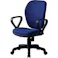 【CAINZ-DASH】藤沢工業 オフィスチェア ループ肘付 ネイビー FST-77A-NV【別送品】
