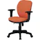 【CAINZ-DASH】藤沢工業 オフィスチェア T字肘付 オレンジ FST-77AT-OR【別送品】