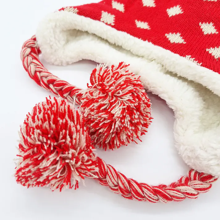 ジュニア いちご帽子 レッド