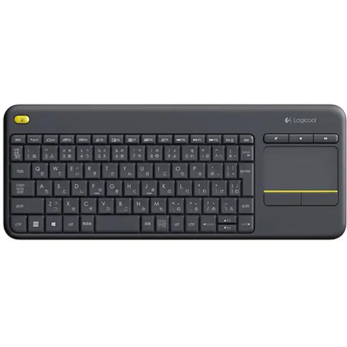 【CAINZ-DASH】ロジクール ワイヤレス タッチキーボード k400 Plus ブラック K400PBK【別送品】