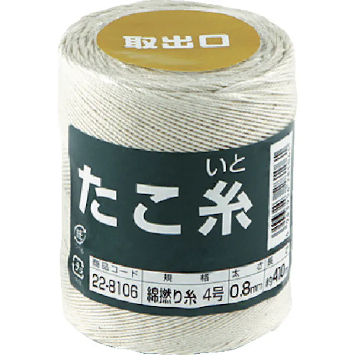 【CAINZ-DASH】高木綱業 たこ糸 綿撚り糸 #4 22-8106【別送品】