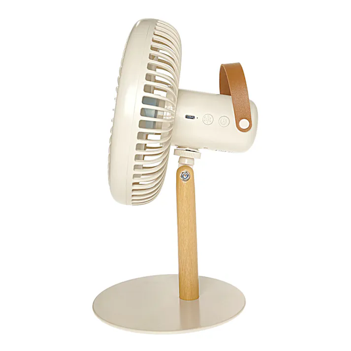plus more プラスモア ミニリビングファン LEDライト付 オフホワイト PBAF003OW