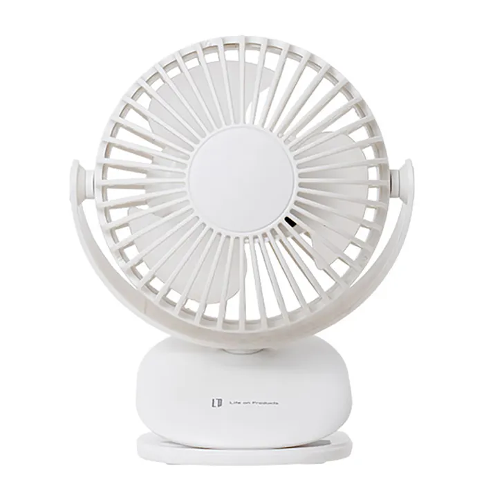 plus more プラスモア 充電式ラウンドミニクリップファン リリーホワイト LCAF013LW
