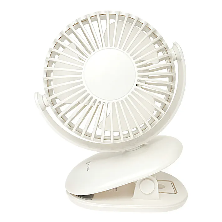 plus more プラスモア 充電式ラウンドミニクリップファン リリーホワイト LCAF013LW