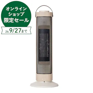 ライフオンプロダクツ タワー型セラミックファンヒーター&ファン Premium WOOD ホワイトウッド LCAWA006-WW