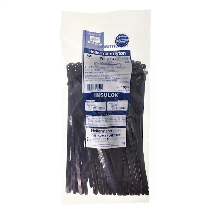 ヘラマンタイトン インシュロック リピートタイ 屋内用 幅7.4×長さ250mm RF250 100本入