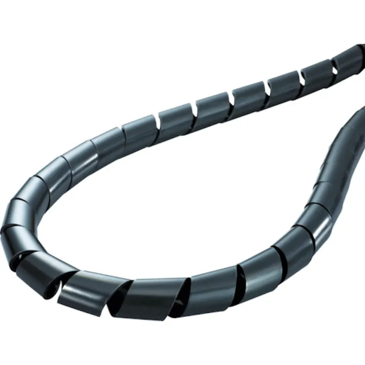 【CAINZ-DASH】ヘラマンタイトン スパイラルチューブ (ポリエチレン製 耐候グレード) 黒 長さ100m TS-4-W【別送品】