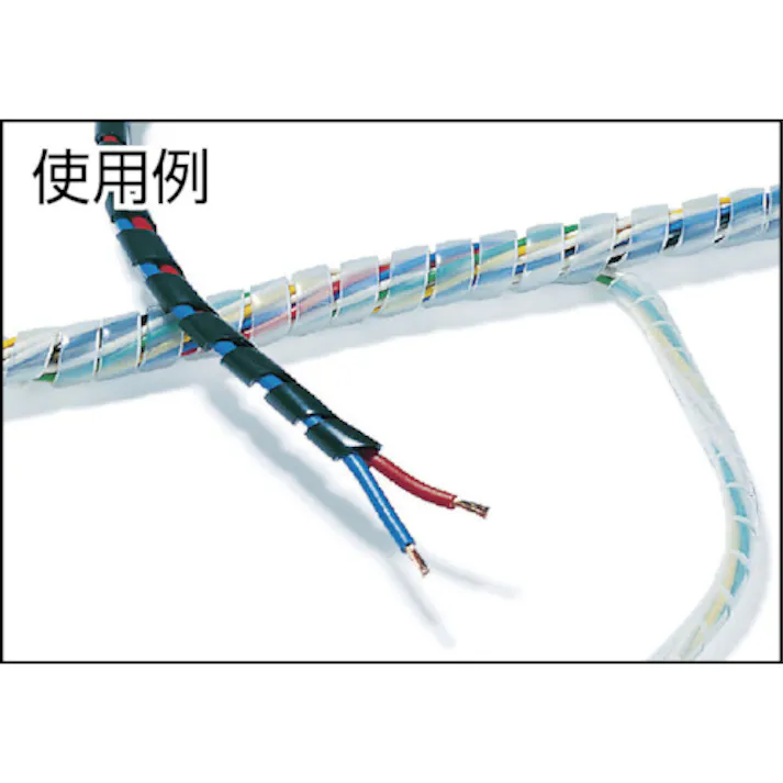 【CAINZ-DASH】ヘラマンタイトン スパイラルチューブ (ポリエチレン製 耐候グレード) 黒 長さ100m TS-4-W【別送品】