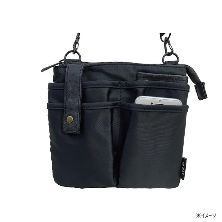 2WAYすっきり収納ショルダーバッグ ブラック 9186