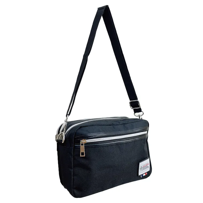 マチ付きショルダーバッグ 8259 ブラック