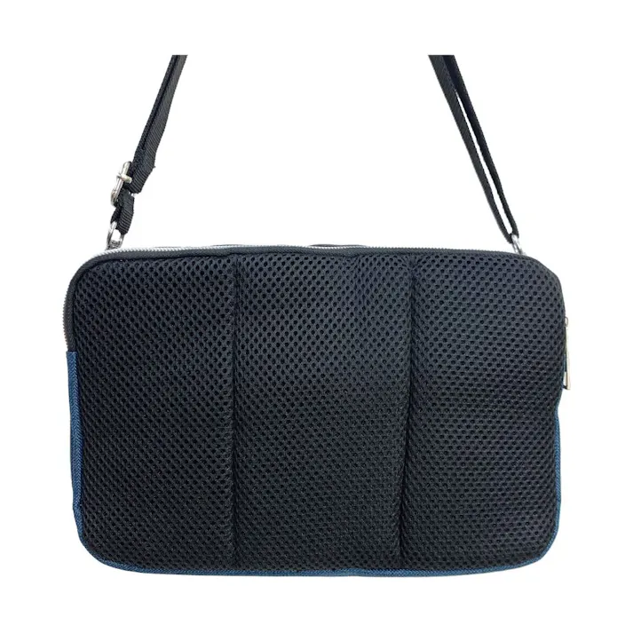 マチ付きショルダーバッグ ネイビー 8259