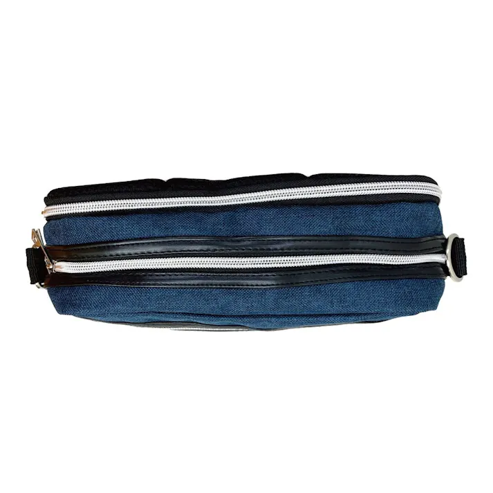 マチ付きショルダーバッグ ネイビー 8259