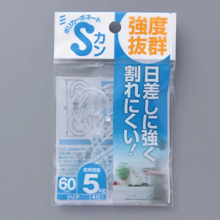 ポリカーボネート Sカン クリア 60mm 4個入