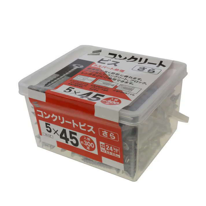 コンクリートビス さら 5×45mm 300本入