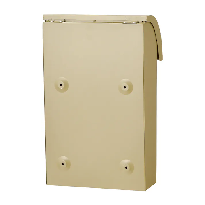 壁掛けポスト GALVA グレージュ&パイン 幅28.5cm 高さ45.5cm 奥行15.5cm