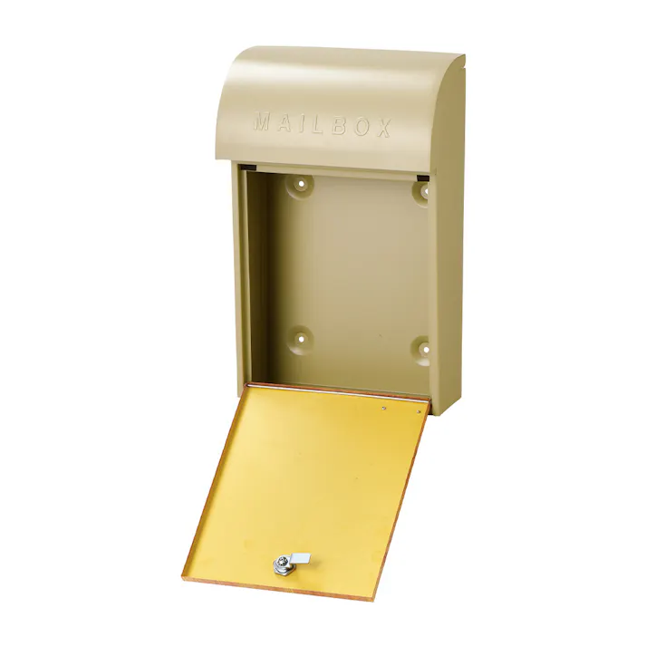 壁掛けポスト GALVA グレージュ&パイン 幅28.5cm 高さ45.5cm 奥行15.5cm