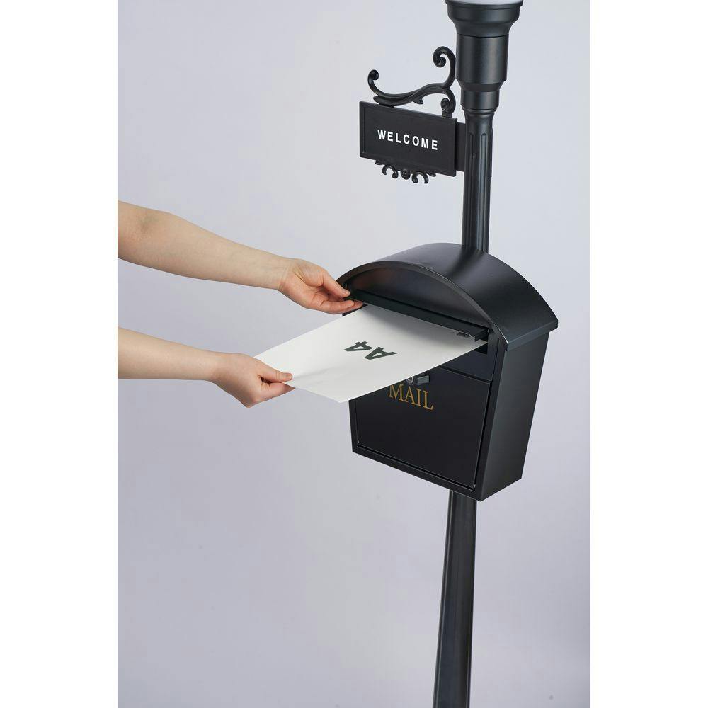 街路灯ポスト レトロ S23-0661 幅46cm 高さ175cm 奥行46cm | 郵便受け