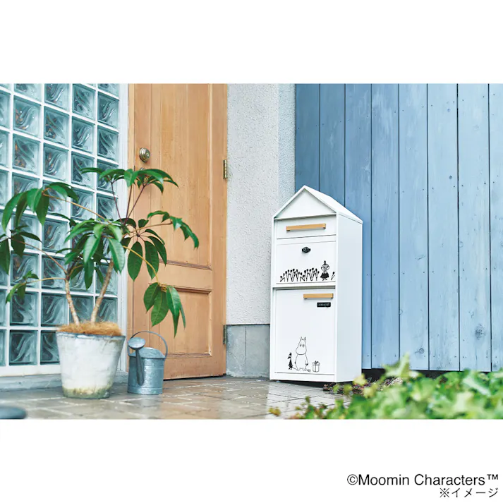 宅配BOX付ポスト MOOMIN ムーミン M25-0013 幅38cm 高さ101cm 奥行32.2cm