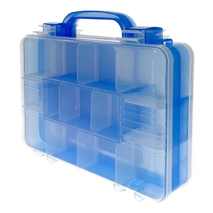 JEJアステージ i-BEAM ツインセパレートケース クリアブルー TS-300 幅31cm 奥行26.1cm 高さ8.9cm