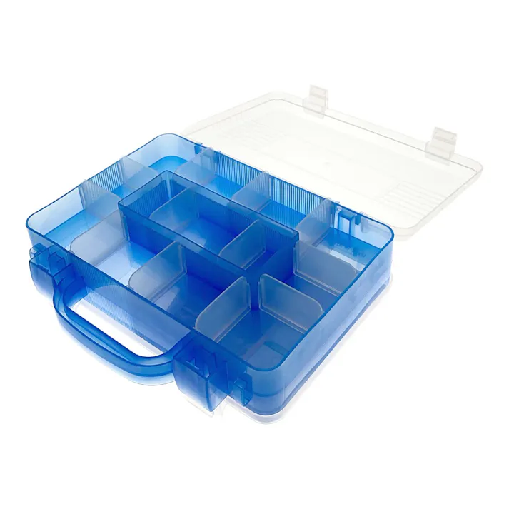 JEJアステージ i-BEAM ツインセパレートケース クリアブルー TS-300 幅31cm 奥行26.1cm 高さ8.9cm