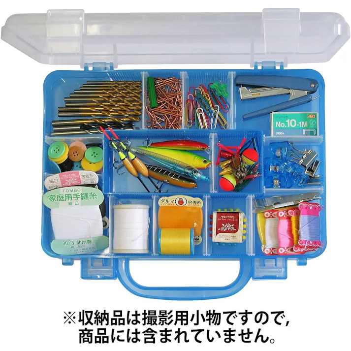 JEJアステージ i-BEAM ツインセパレートケース クリアブルー TS-300 幅31cm 奥行26.1cm 高さ8.9cm