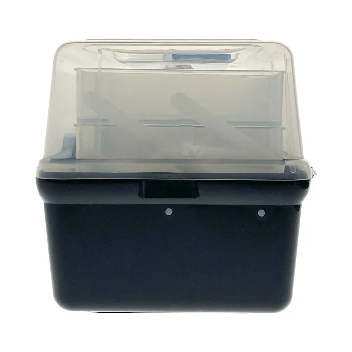 JEJアステージ i-BEAM シェルフボックス ブラック/クリア SP-500G2-BK 幅44cm 奥行23cm 高さ22cm