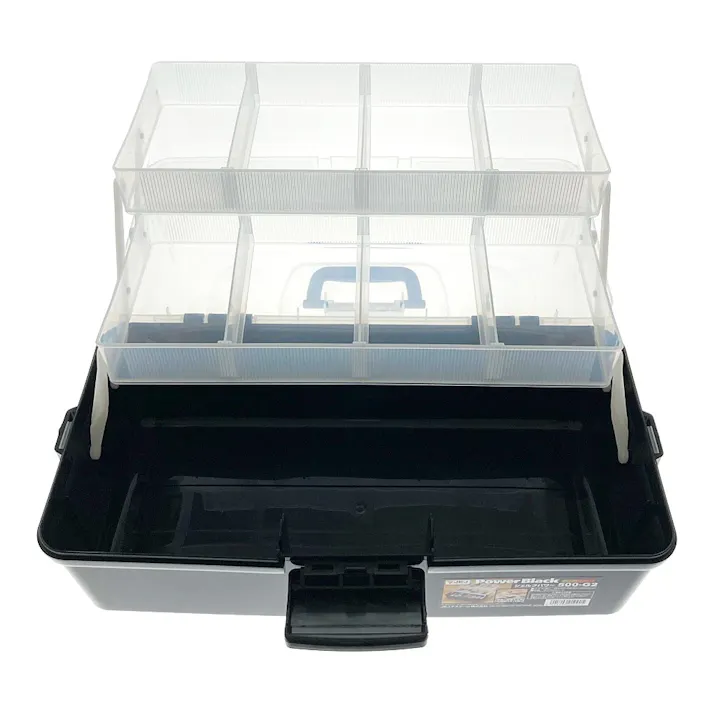 JEJアステージ i-BEAM シェルフボックス ブラック/クリア SP-500G2-BK 幅44cm 奥行23cm 高さ22cm