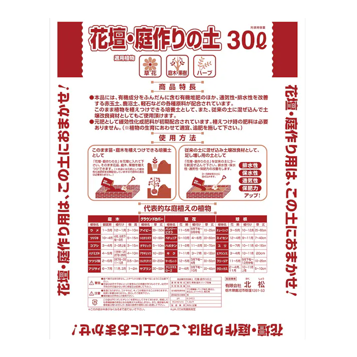 花壇・庭作りの土 30L H