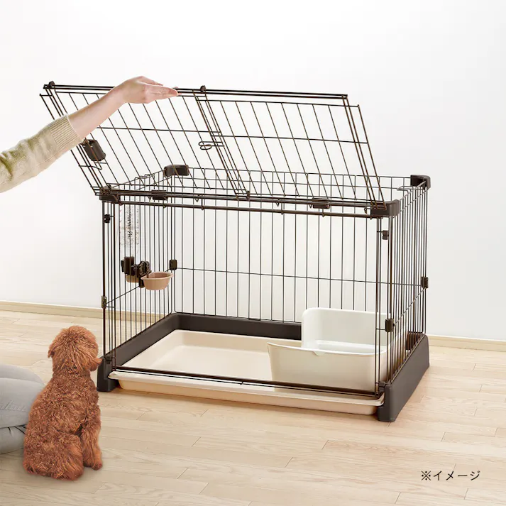 もっとお掃除簡単ペットサークル 90-60 ダークブラウン