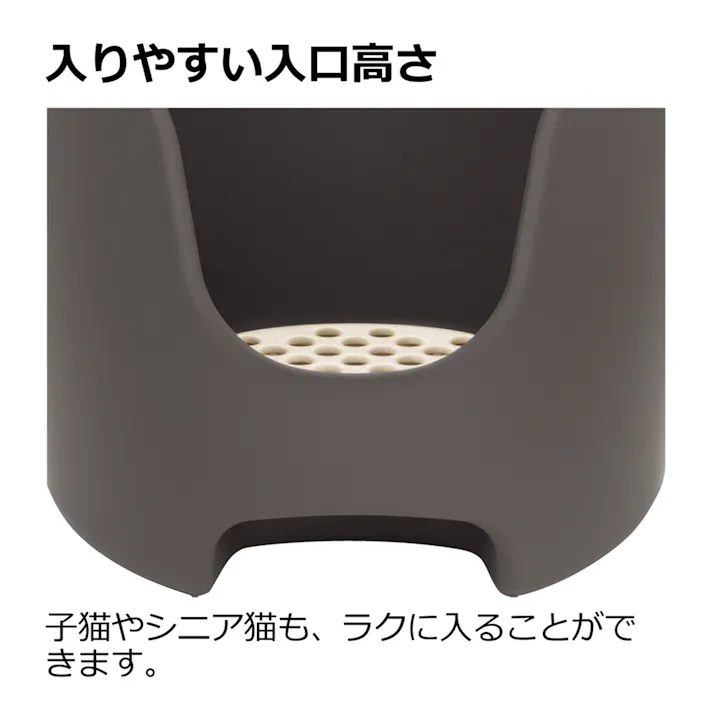 リッチェル ラプレ 壁高ネコトイレ ホワイト