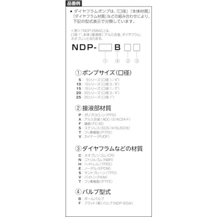 【CAINZ-DASH】ヤマダコーポレーション ダイアフラムポンプＮＤＰ－５ＦＡＴ NDP-5FAT【別送品】