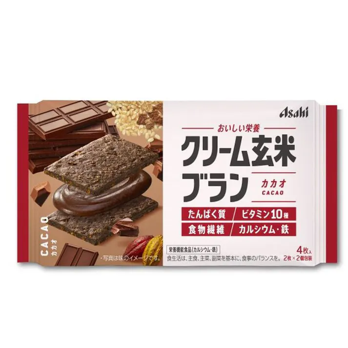 アサヒグループ食品 クリーム玄米ブラン カカオ 2枚×2袋