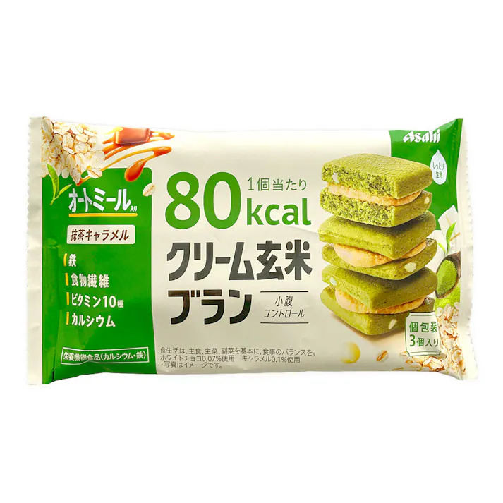 アサヒグループ食品 クリーム玄米ブラン 80kcal 抹茶キャラメル (販売終了)
