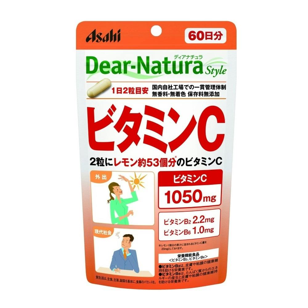 アサヒグループ食品 ディアナチュラスタイル ビタミンC 60日分 サプリメント アサヒグループ食品 ディアナチュラスタイル ビタミンC 60日分 サプリメント