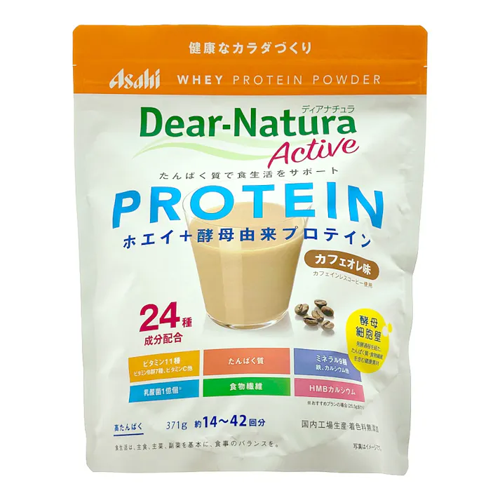 アサヒ ディアナチュラアクティブ ホエイプロテイン カフェオレ味 371g