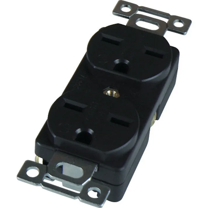 【CAINZ-DASH】アメリカン電機 平刃形 複式埋込コンセント 接地2P15A250V 7120GD【別送品】