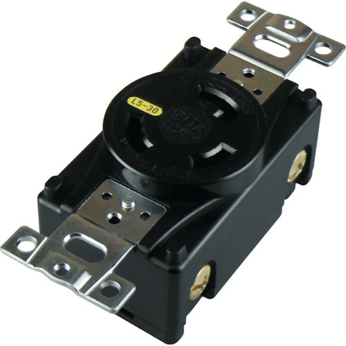 【CAINZ-DASH】アメリカン電機 引掛形 埋込コンセント 接地2P30A125V 3310-L5【別送品】